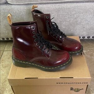 Dr. Martens Cherry Red Leather Boots